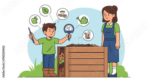 Illustrating Sustainable Composting Practices For Educational Content