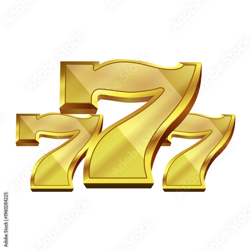 Slot machine wins the jackpot. 777 slot logo concept. Casino. Vector illustration