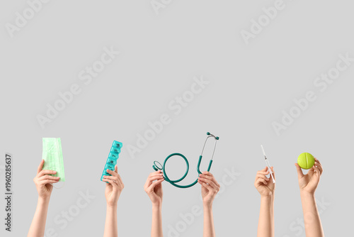 Hands holding face mask, pi...