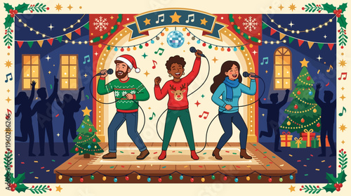 Christmas Concert with Performers Singing Carols