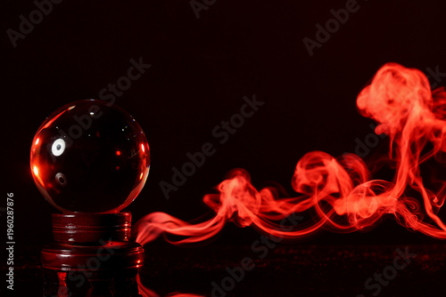 Magical crystal ball with r...