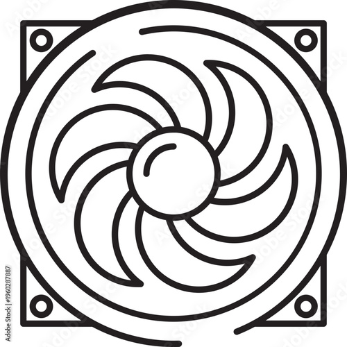 Computer Cooling Fan Icon