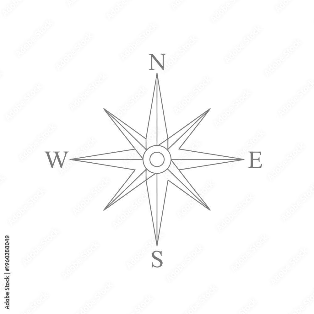 Fototapeta premium Compass Navigation Direction Indicator Tool.
