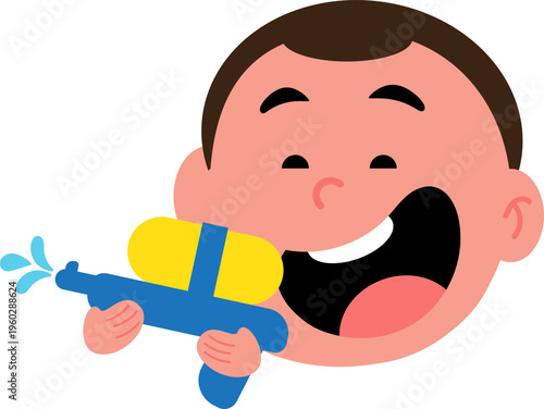 People enjoy with Songkran Day.