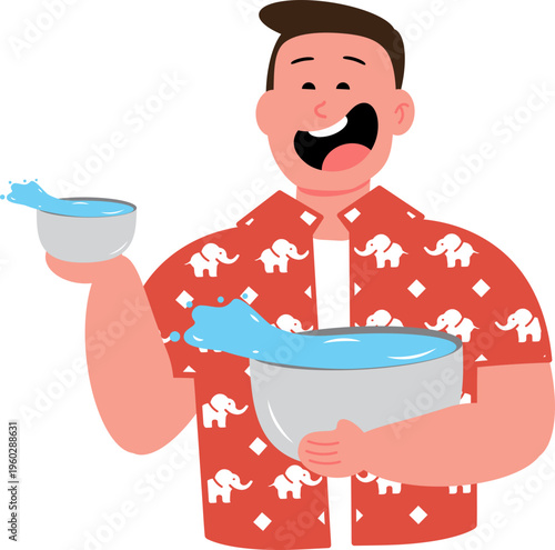 People enjoy with Songkran Day.