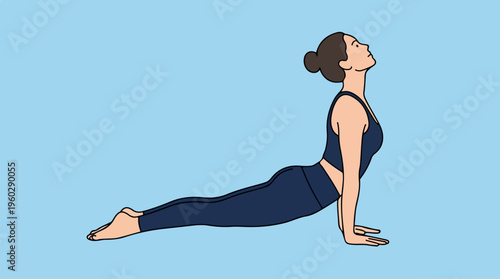 Woman in Upward Dog Pose.