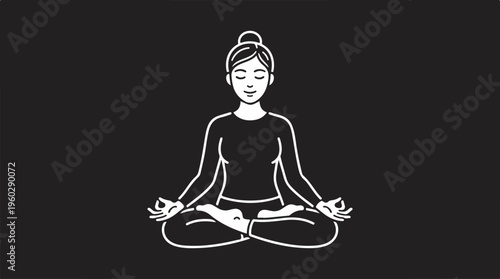 Woman in yoga meditation pose.