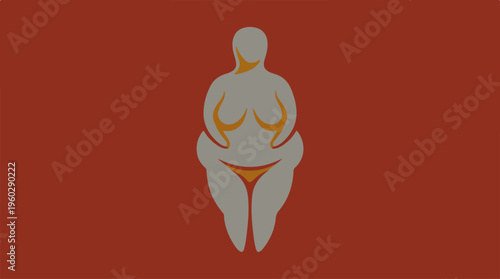 Woman Silhouette Sitting Comfortably.