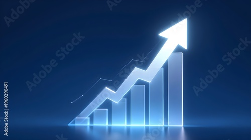 Glowing Bar Chart with Upward Arrow – Business Growth, Financial Success & Data Analytics Concept Free Download Glowing Bar Chart with Upward Arrow – Business Growth, Financial Success & Data Analytics Concept - GFXLoad