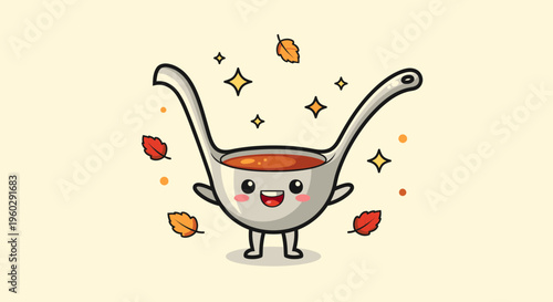 Happy cartoon pot character with smiling face.
