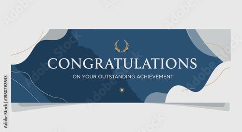 Congratulations Banner with Gold Accents.