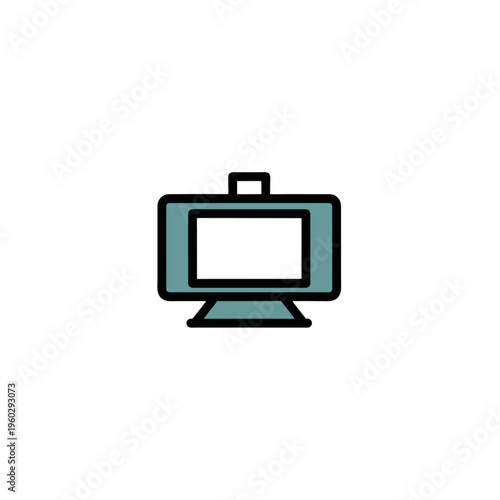 tv set isolated on white