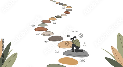 Journey Of Discovery Photographer Captures Moments On A Stepping Stone Path