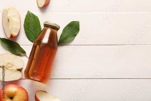Bottle of fresh apple juice...
