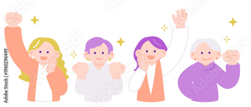 世代を超えて応援する女性たち　大人女性 シニア女性