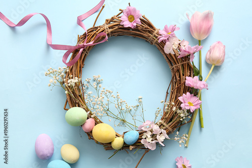 Beautiful Easter wreath wit...