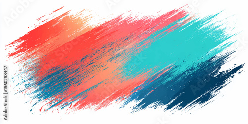 A vibrant set of abstract watercolor paint strokes and splashes creates a colorful artistic background with ink stains and brush texture on a decorative vector pattern