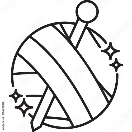 Knitting Yarn Ball Icon