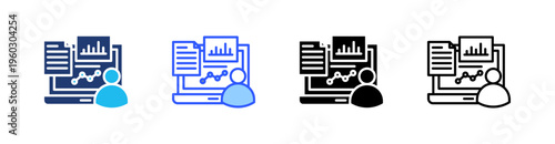Analyst Multi Style Icon Set Vector 