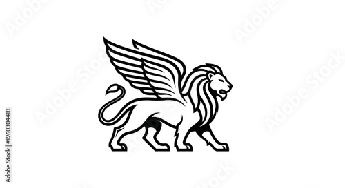 Winged Lion Symbol Graphic