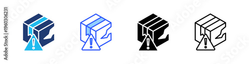 Defect Multi Style Icon Set Vector 