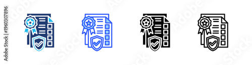 Safety Standards Multi Style Icon Set Vector 