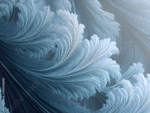 Abstract ocean wave pattern with swirling water motion in cool blue and white shades suitable for backgrounds and design