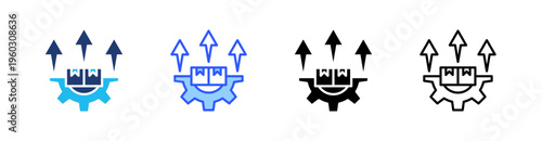 Productive Multi Style Icon Set Vector 