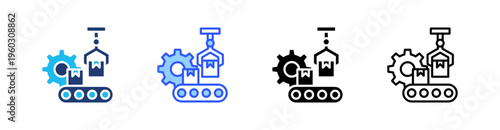 Batch Production Multi Style Icon Set Vector 