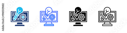 Design Thinking Multi Style Icon Set Vector 