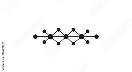 Abstract connected dots and lines network structure on white background