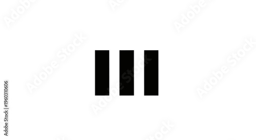 Three Black Vertical Bars on White Background