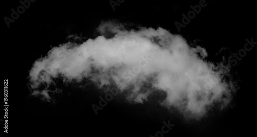 Foto White clouds against a black background.