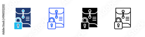 Trade Secrets Multi Style Icon Set Vector 