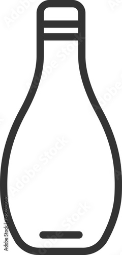 マヨネーズのアイコン（線画）のイラスト