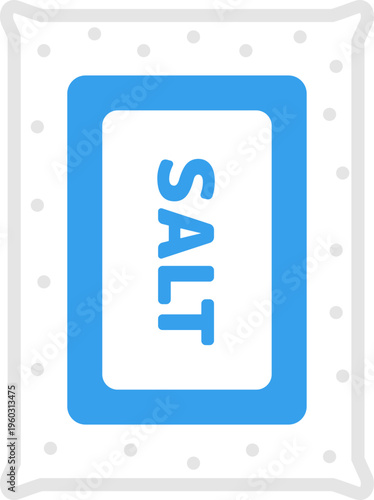 パック入った、塩のアイコンのイラスト