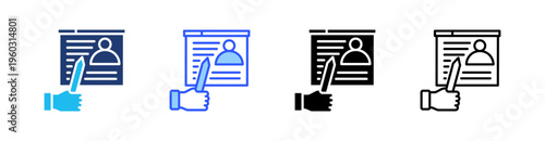 Facilitator Multi Style Icon Set Vector 