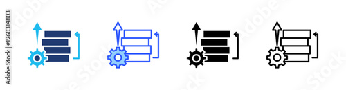 Backlog Multi Style Icon Set Vector 