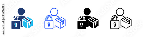 Owner Multi Style Icon Set Vector 