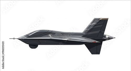 Stealthy black aircraft soaring through the sky, showcasing advanced technology and design.