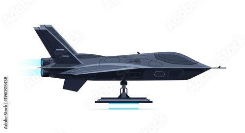Modern stealth fighter jet showcasing advanced aviation technology and design.
