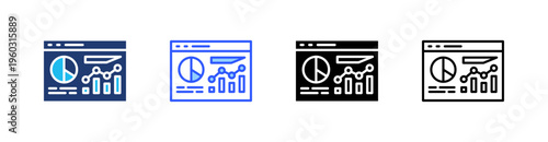 Dashboard Multi Style Icon Set Vector 