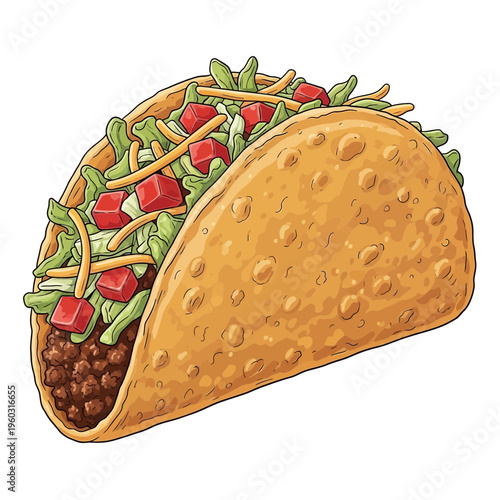 Delicious Taco Illustration