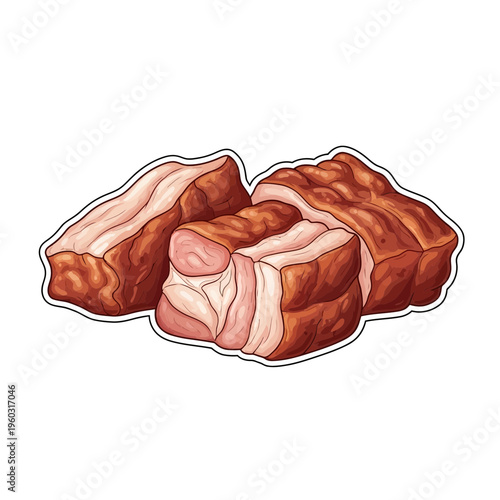 Smoked Pork Belly Chunks