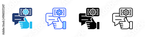 Feedback Mechanism Multi Style Icon Set Vector 