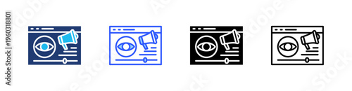 Impressions Multi Style Icon Set Vector 