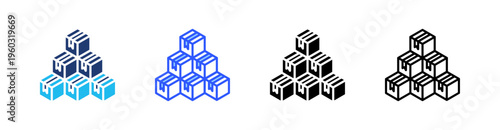 Stock Multi Style Icon Set Vector 