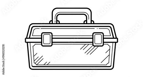 Detailed illustration of a toolbox, perfect for storing and organizing tools efficiently.