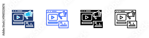 Trending Topic Multi Style Icon Set Vector 