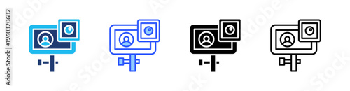 Selfie Multi Style Icon Set Vector 